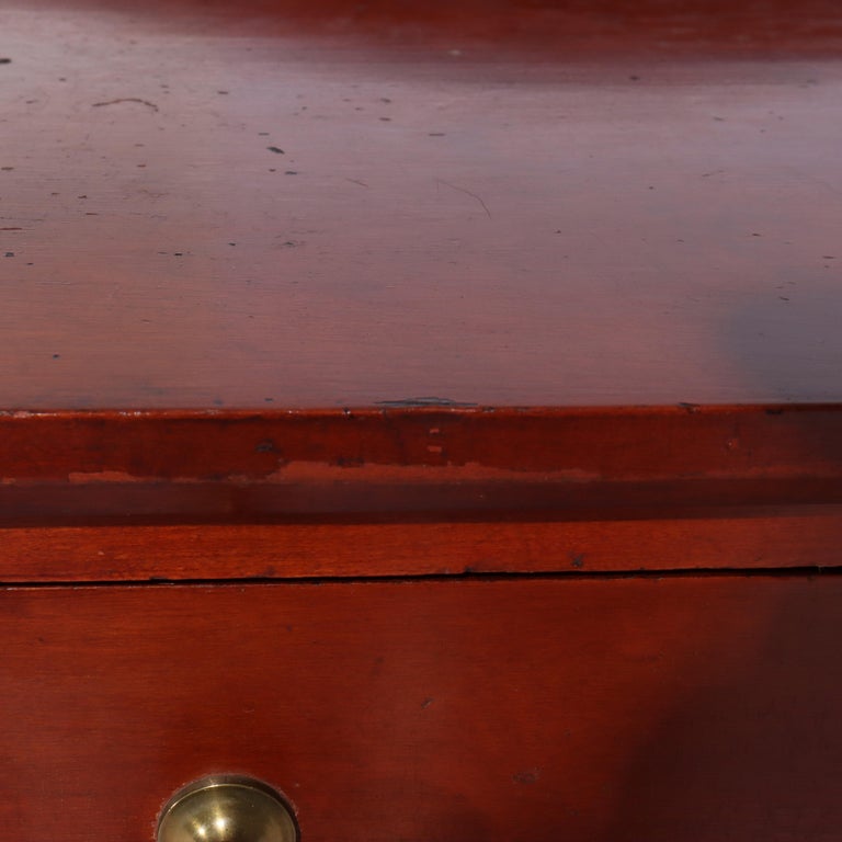 Antique Sheraton Style Mahogany Six Drawer Lingerie Chest C1900