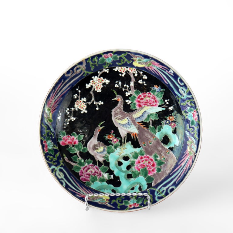 Three Pieces Antique Japanese Nippon Plates Signed C1930