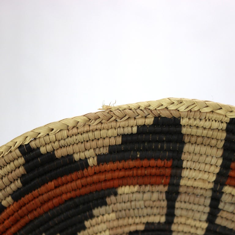 Vintage Southwest Native American Woven Reed Basket 20thC