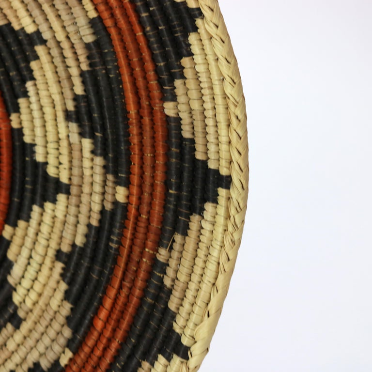 Vintage Southwest Native American Woven Reed Basket 20thC