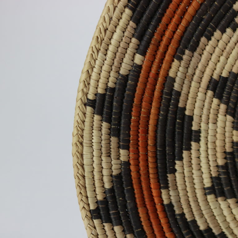 Vintage Southwest Native American Woven Reed Basket 20thC
