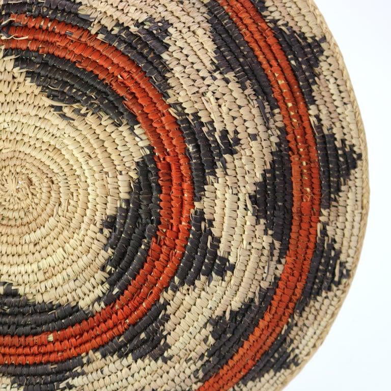 Vintage Southwest Native American Woven Reed Basket 20thC