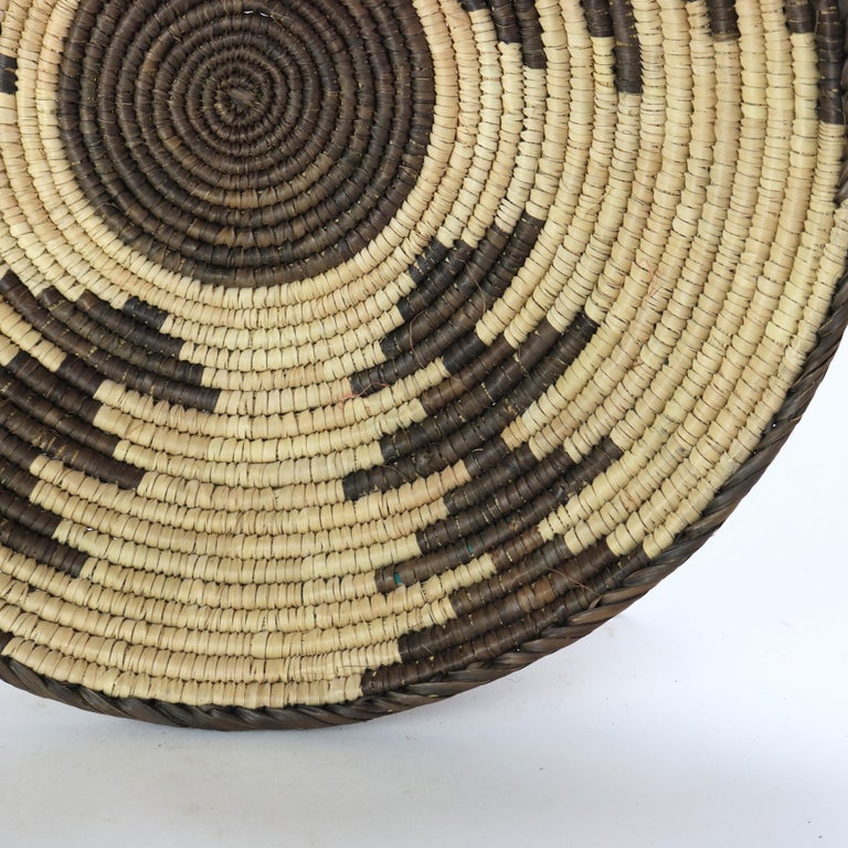 Vintage Southwest Native American Woven Reed Basket 20thC
