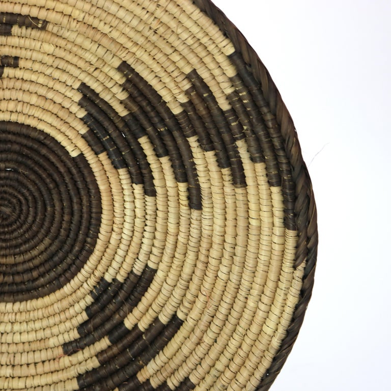 Vintage Southwest Native American Woven Reed Basket 20thC