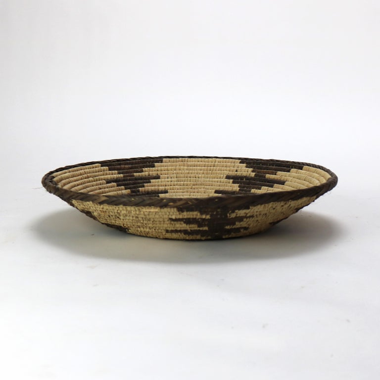 Vintage Southwest Native American Woven Reed Basket 20thC