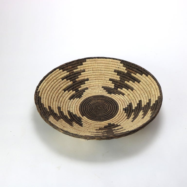 Vintage Southwest Native American Woven Reed Basket 20thC