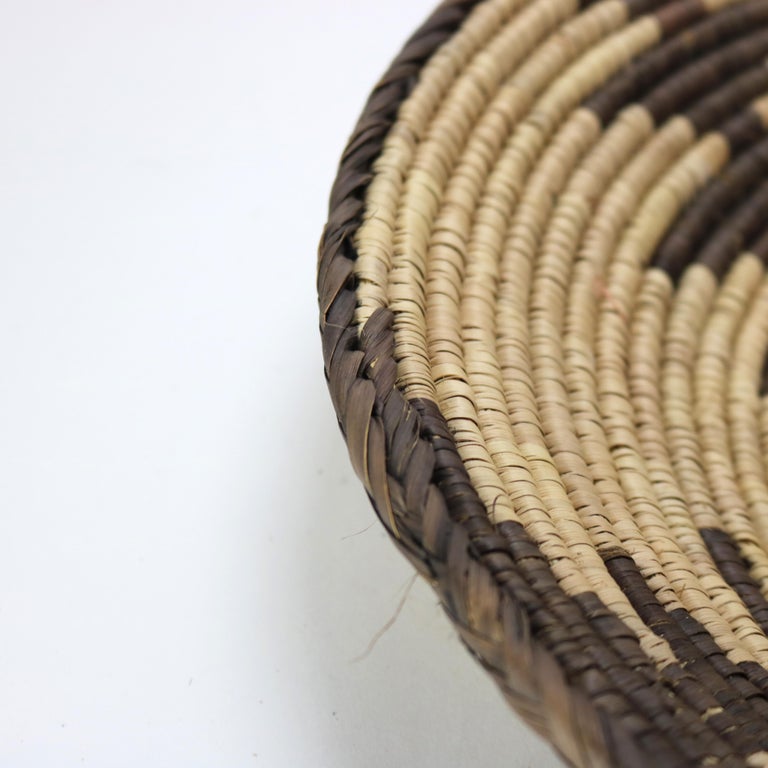 Vintage Southwest Native American Woven Reed Basket 20thC