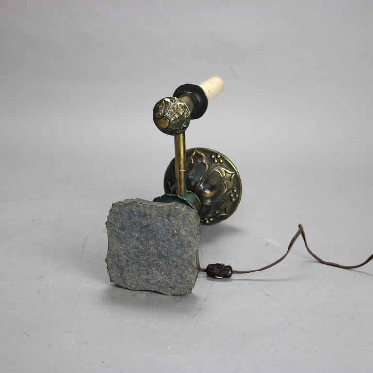Antique Empire Period Electrified Bronze Argand Lamp C1920