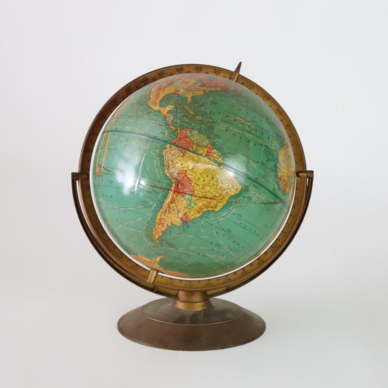 Vintage Cram’s Imperial 12 Inch Teaching World Globe 20thC