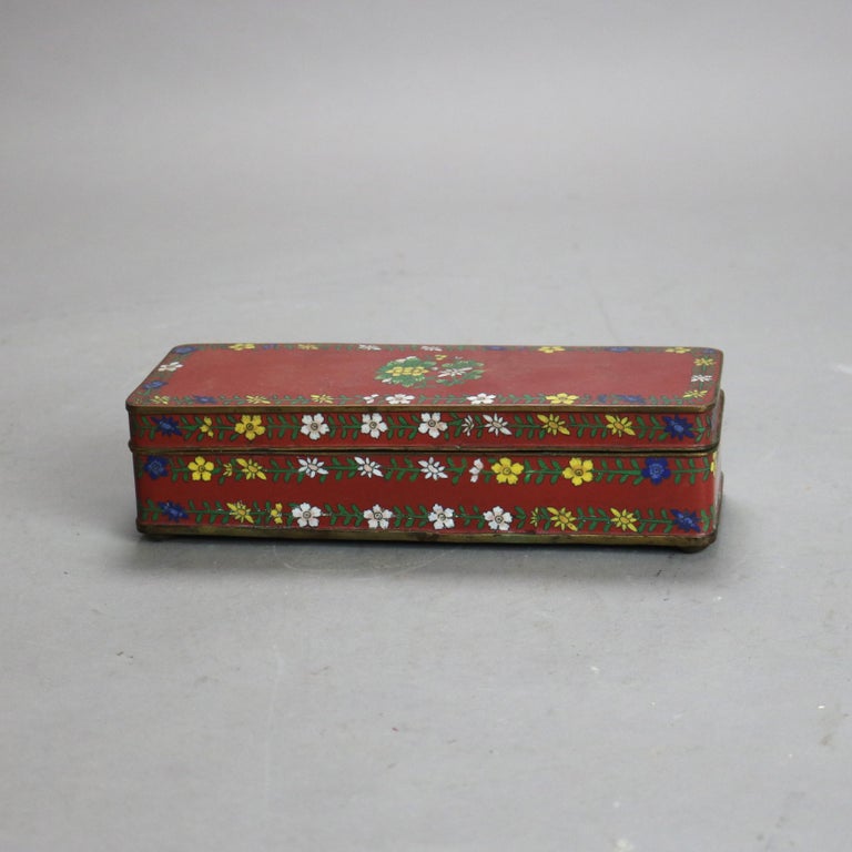 Antique Chinese Cloisonne Enameled Glove Box C1920