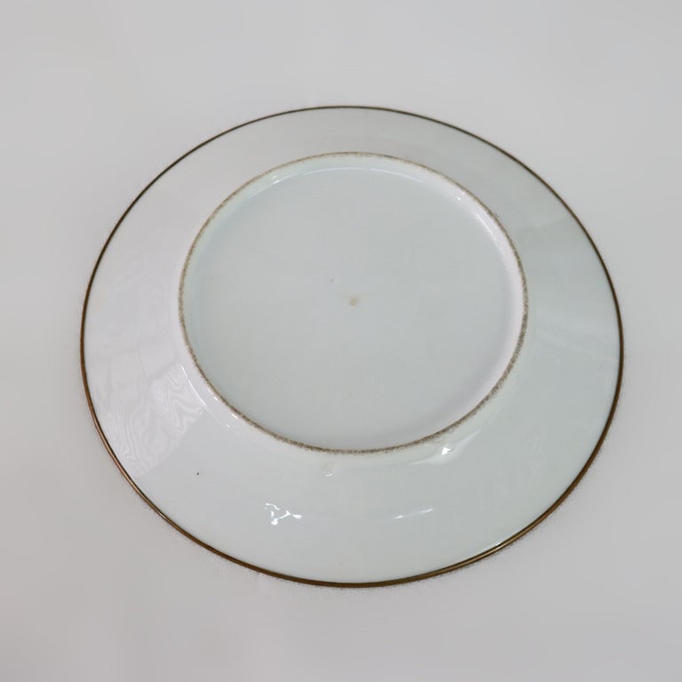 Three Pieces Antique Old Paris Porcelain, Two Plates & Serving Platter C1890