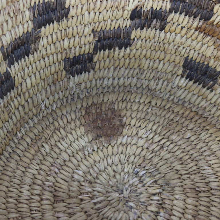 Vintage Southwest Native American Woven Reed Basket 20thC