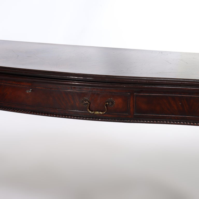 Antique Federal Style Mahogany Hinged Top Hall Table with Single Drawer C1930