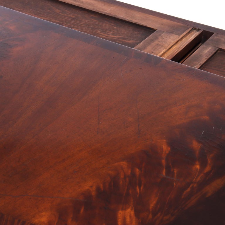 Antique Federal Style Mahogany Hinged Top Hall Table with Single Drawer C1930
