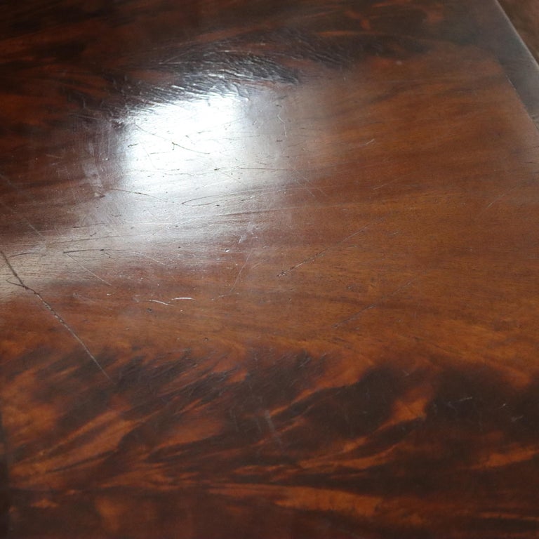 Antique Federal Style Mahogany Hinged Top Hall Table with Single Drawer C1930