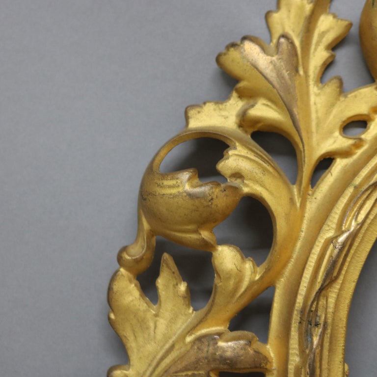Pair of Antique Rococo Gilt Bronze Foliate Form Picture Frames C1900