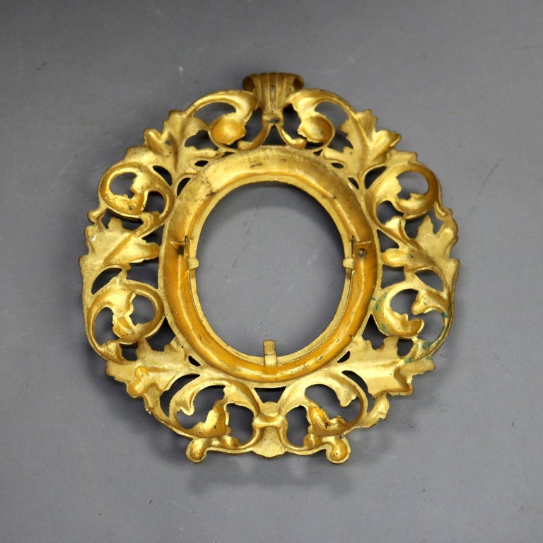 Pair of Antique Rococo Gilt Bronze Foliate Form Picture Frames C1900