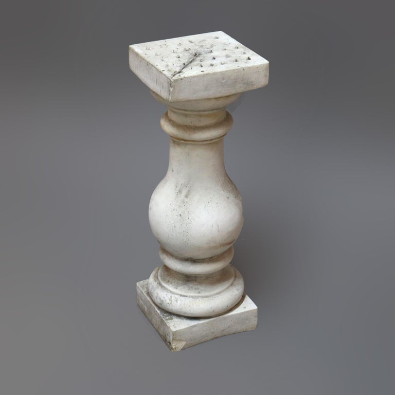 Classical Cast Hard Stone Balustrade Sculpture or Plant Display Pedestal 20th C