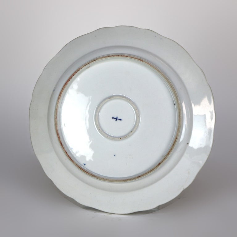 Antique Meissen Porcelain Charger with Onion Pattern C1900