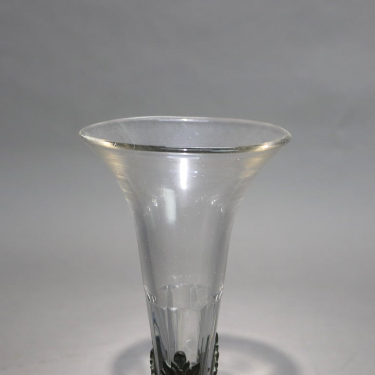 Antique Glass, Bronze and Marble Figural Vase C1890