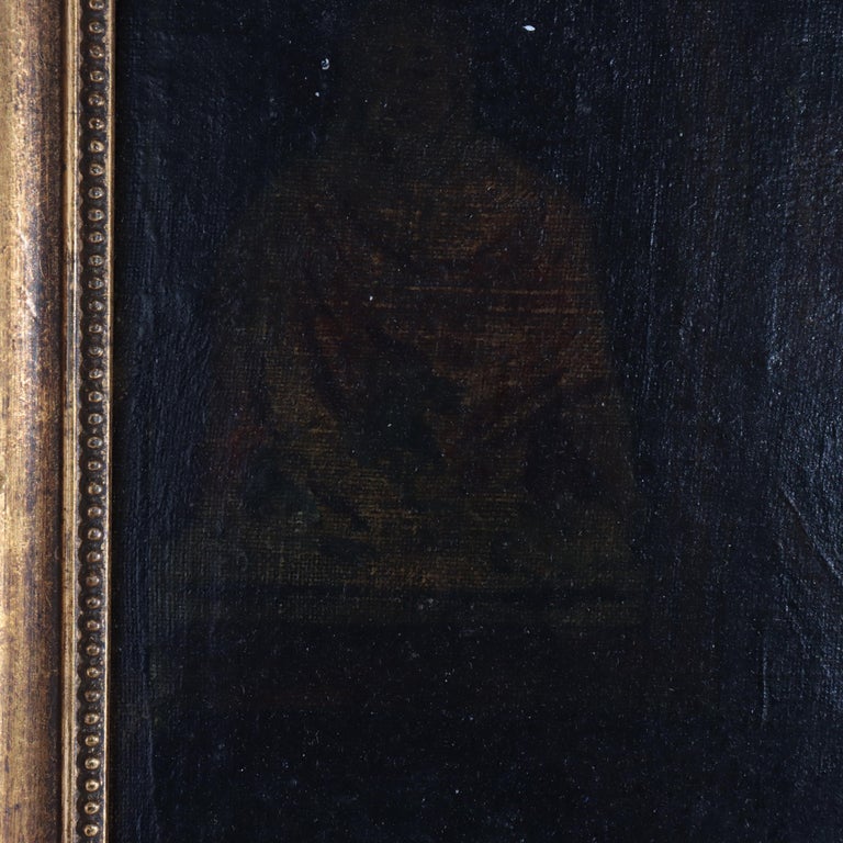 Large Hans Holbein School Oil on Board Portrait by Quentin Matsys C1885
