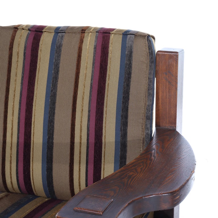 Oversized Vintage Eastlake Stickley Style Mission Oak Armchair 20thC