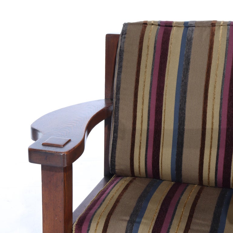 Oversized Vintage Eastlake Stickley Style Mission Oak Armchair 20thC