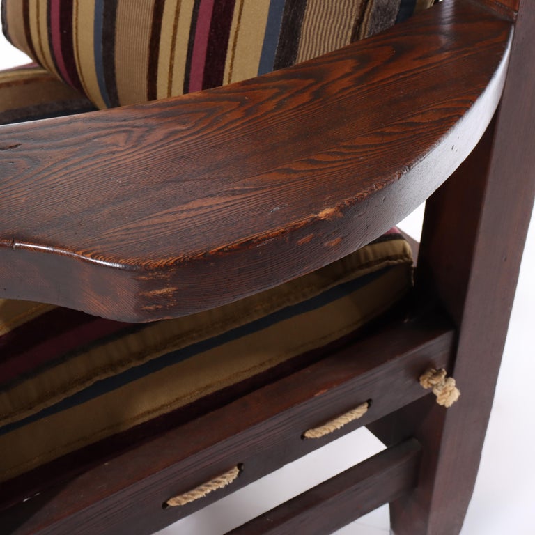 Oversized Vintage Eastlake Stickley Style Mission Oak Armchair 20thC