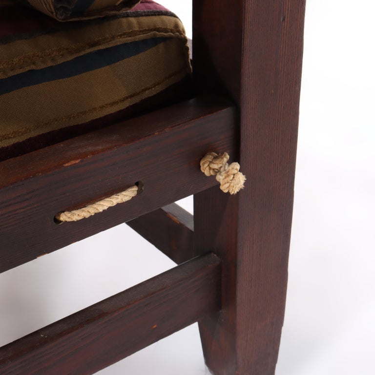 Oversized Vintage Eastlake Stickley Style Mission Oak Armchair 20thC