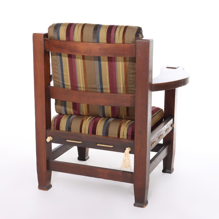 Oversized Vintage Eastlake Stickley Style Mission Oak Armchair 20thC