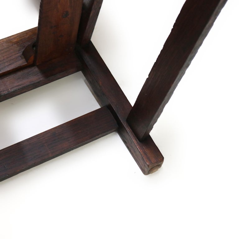 Antique Stickley Arts and Crafts Mission Oak Slat Back Arm Chair C1910