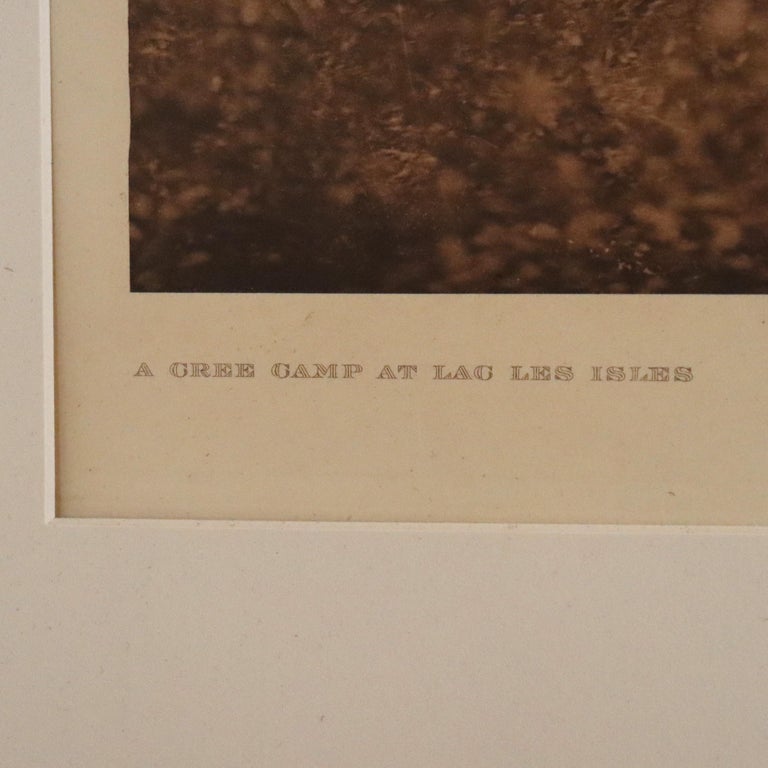 Edward S. Curtis Native American Print ‘Cree Camp At Lac Les Isles" c1926
