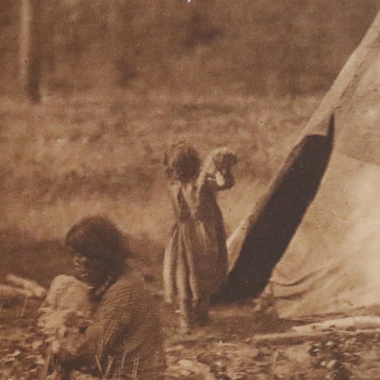Edward S. Curtis Native American Print ‘Cree Camp At Lac Les Isles" c1926