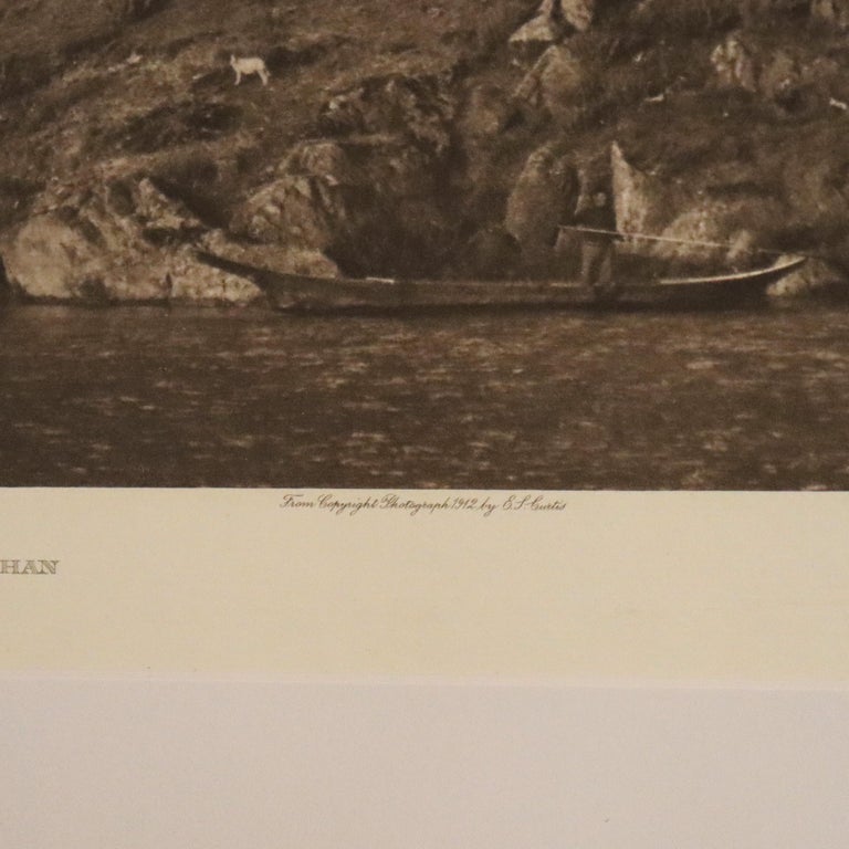 Edward S. Curtis Native American Print “Spearing Salmon-Cowichan", John Andrew