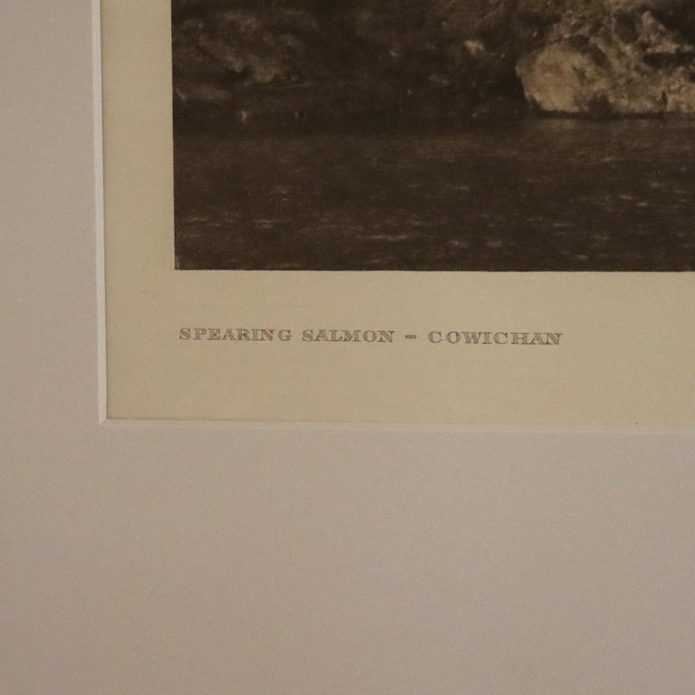 Edward S. Curtis Native American Print “Spearing Salmon-Cowichan", John Andrew