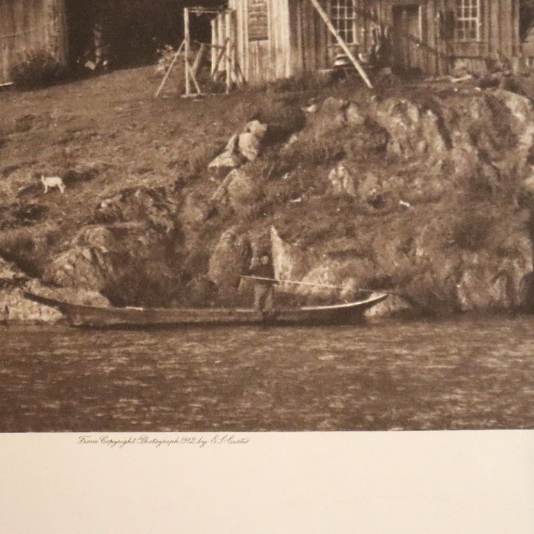 Edward S. Curtis Native American Print “Spearing Salmon-Cowichan", John Andrew