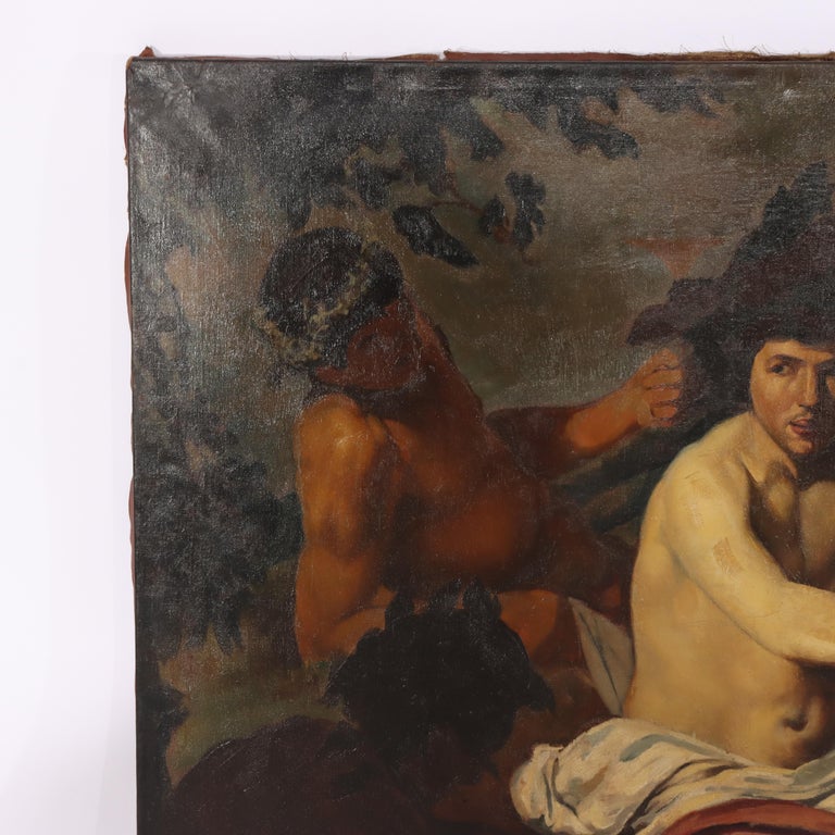 Oil On Canvas Old Master Copy Of Velazquez’s “The Triump of Bacchus" c1920