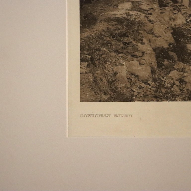 Antique Edward S. Curtis Native American Print “Cowichan River” Signed c1912
