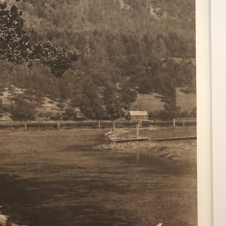 Antique Edward S. Curtis Native American Print “Cowichan River” Signed c1912