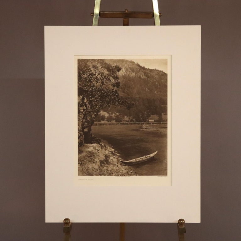 Antique Edward S. Curtis Native American Print “Cowichan River” Signed c1912