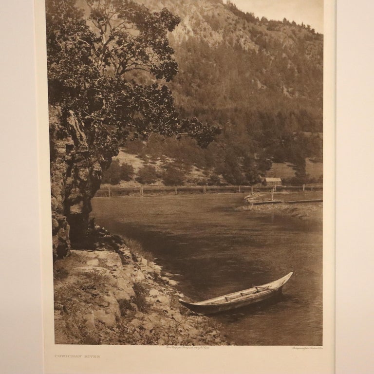 Antique Edward S. Curtis Native American Print “Cowichan River” Signed c1912