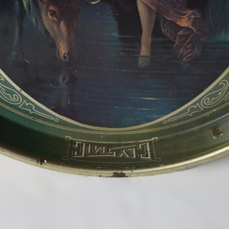 Antique Clysmic Metal Advertising Tray C1920