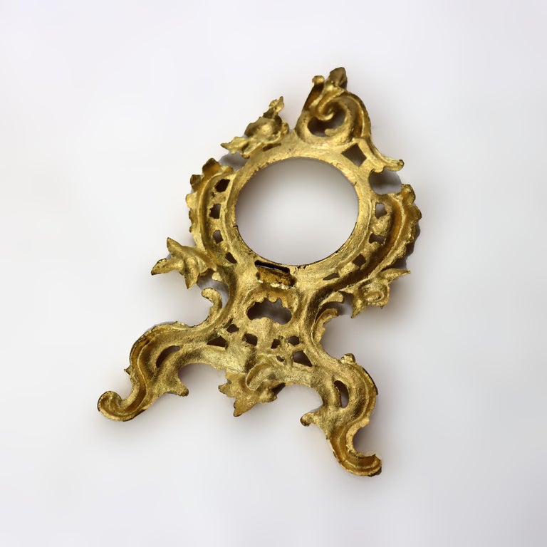Two Antique French Gilt Bronze Candelabra & Frame C1890