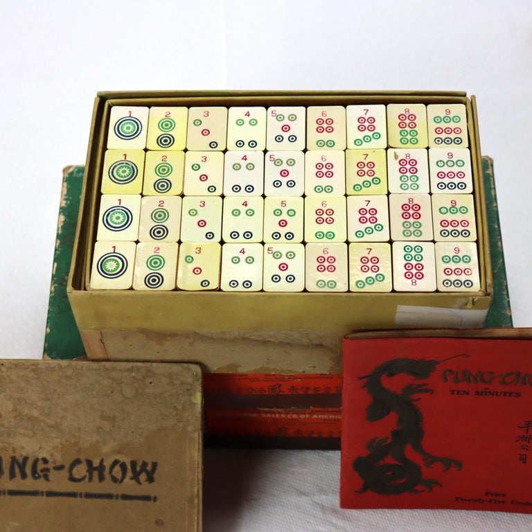 Three Antique Chinese Mah-Jongg/Pung Chow Games C1920