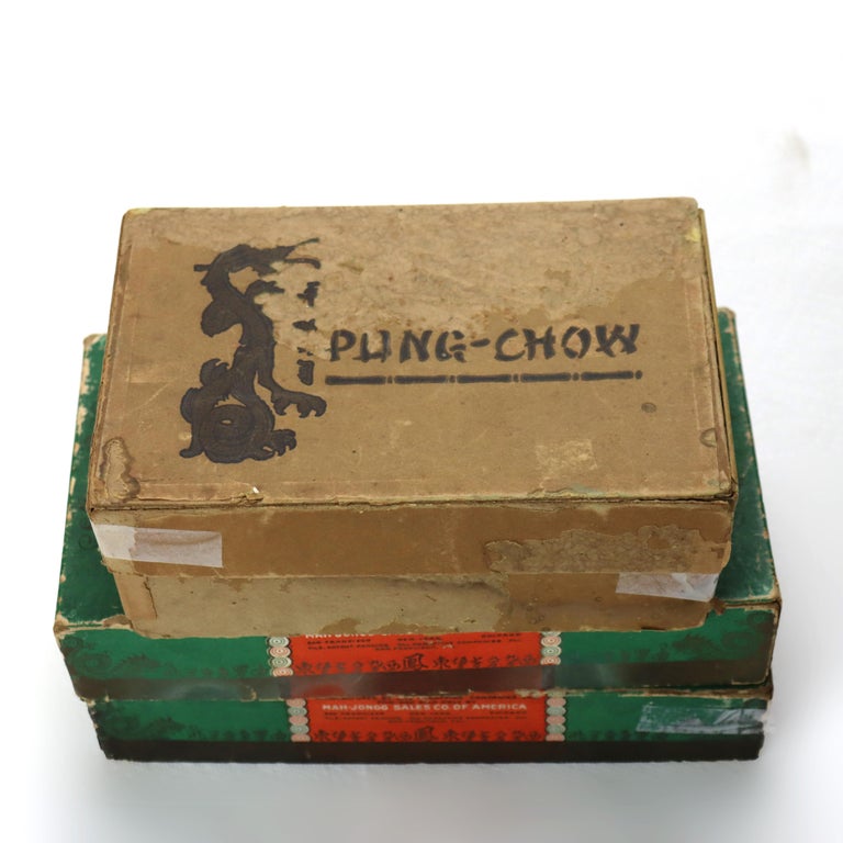 Three Antique Chinese Mah-Jongg/Pung Chow Games C1920