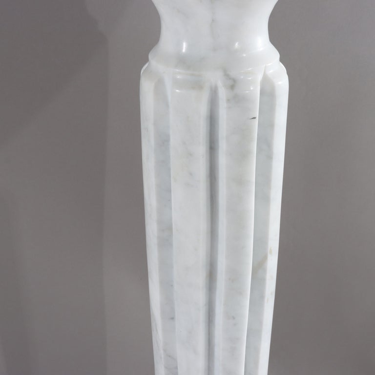 Antique Neoclassical Marble & Ormolu Bronze Sculpture Pedestal c1890