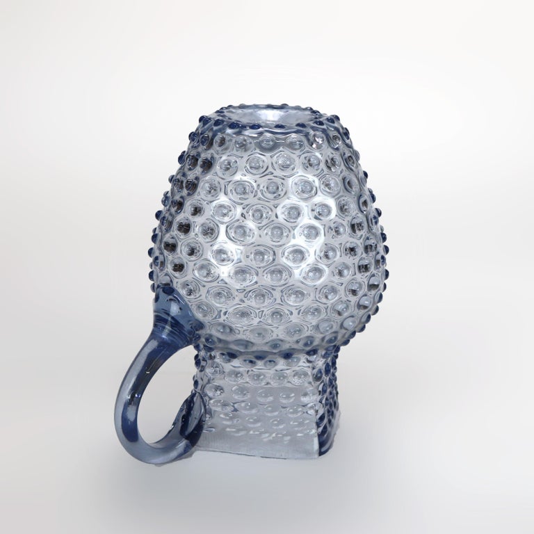 Lavender Hobnail Glass Juice Pitcher c1940