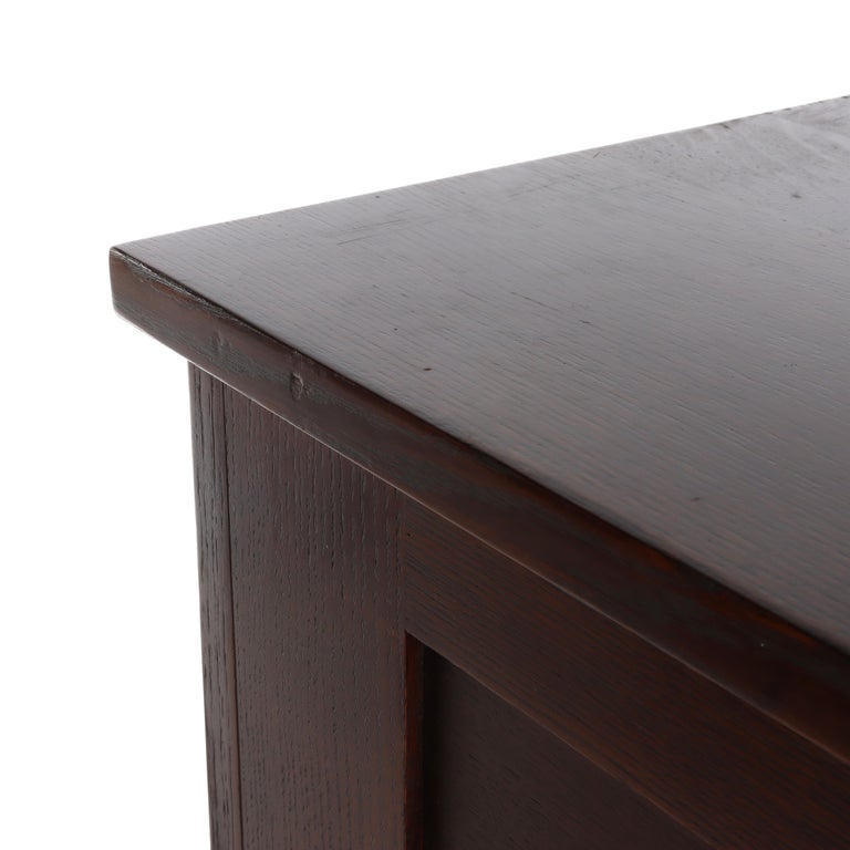 Arts & Crafts Stickley Mission Oak File Cabinet With Hammered Copper Hardware