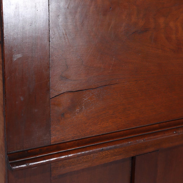 Antique Victorian Eastlake Walnut & Burl Cylinder Secretary Desk c1890