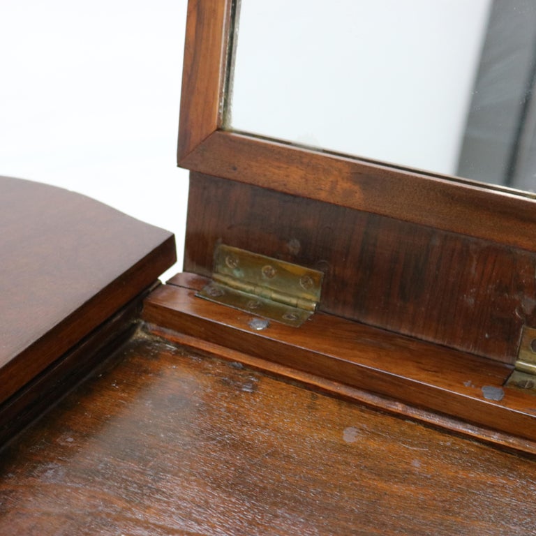 Antique French Victorian Louis XV Style Rosewood Mirrored Vanity C1880